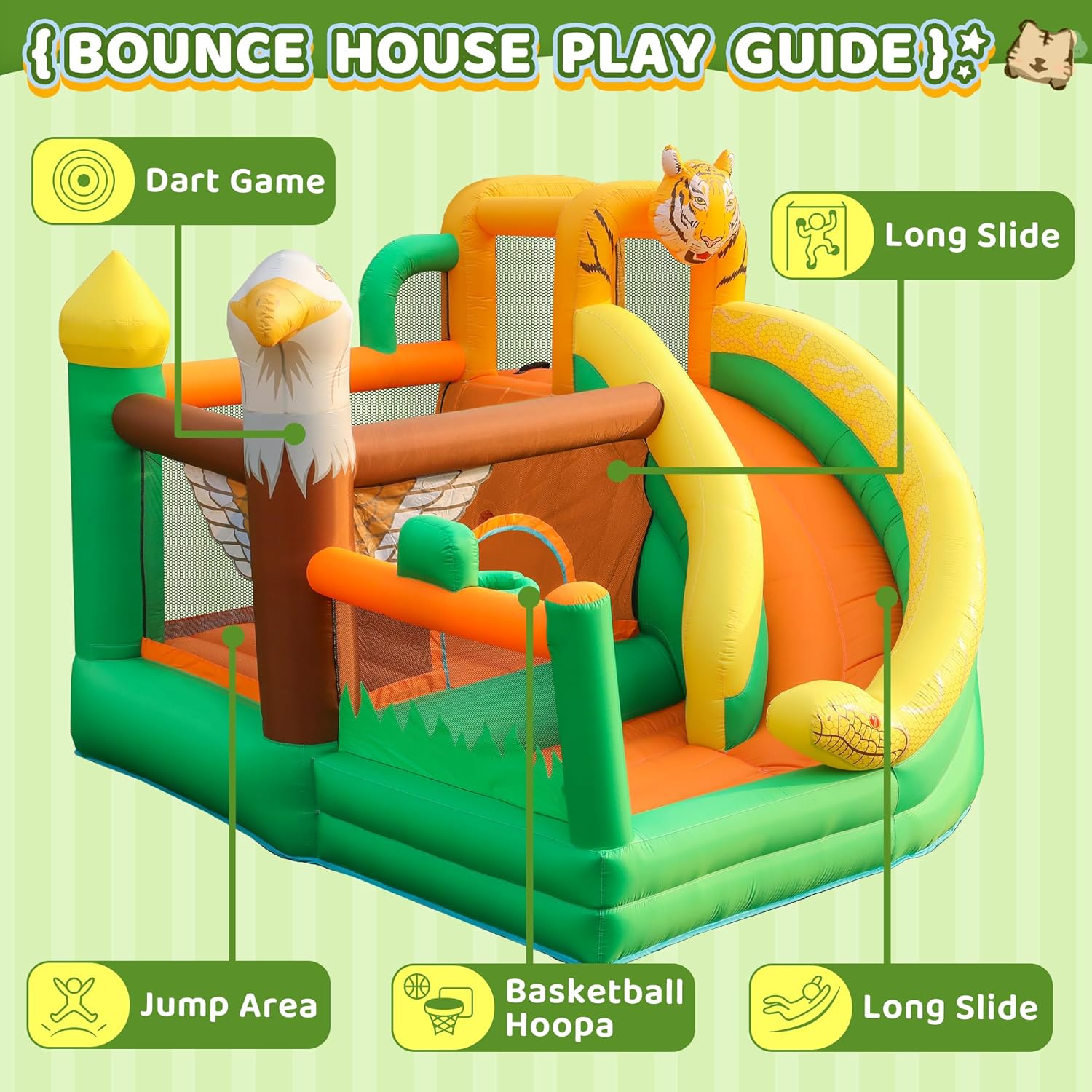 Inflatable Bouncy Castle with Slide for Kids K7p