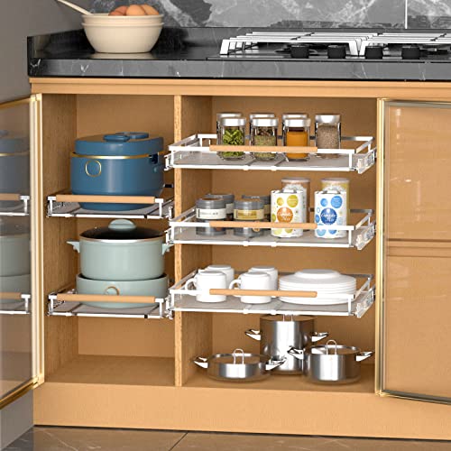 Cabinet Organizer Slide Out Shelves 2 Pack A7