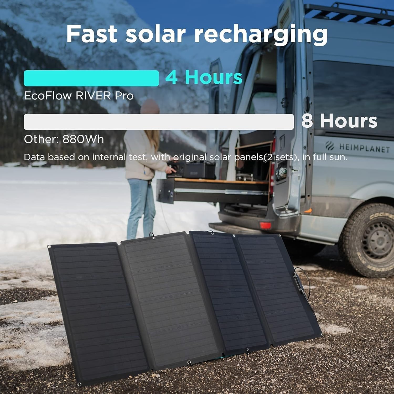 Portable Power Station 720Wh, Camping RV Off-Grid k7