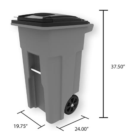 Trash Can with Quiet Wheels and Attached Lid k7