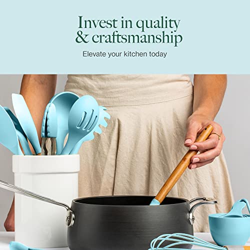 Blue Silicone Kitchen Utensils Set, 20pcs Heat Resistant Cooking Tools a7