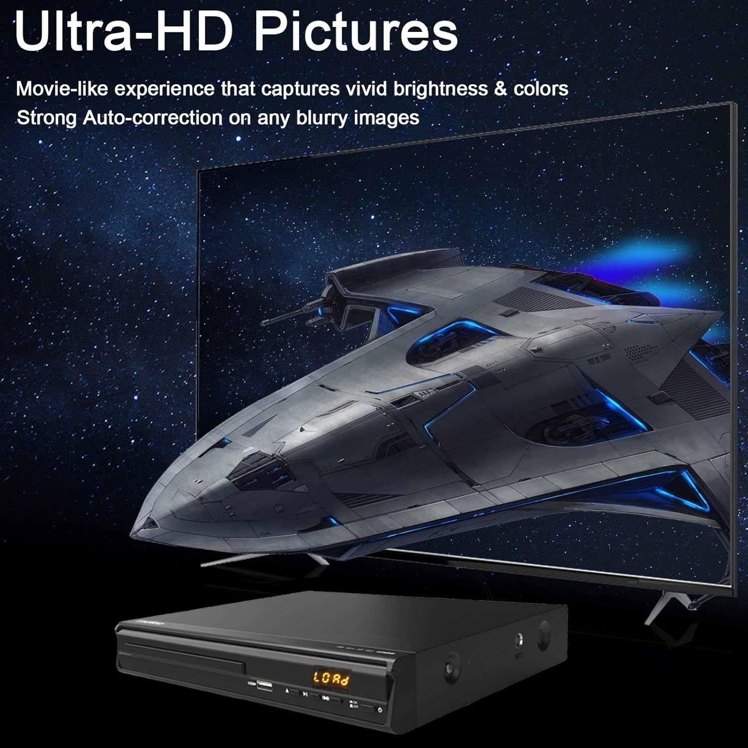 DVD Player with HDMI & USB Input, All Region Free NTSC/PAL A7