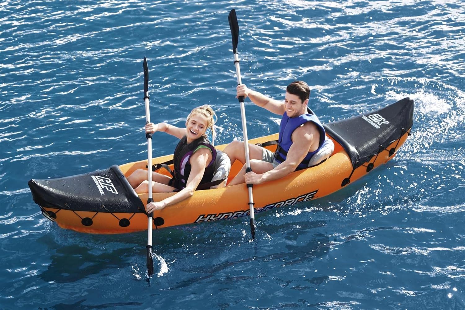 Inflatable Kayak 2 Person with Pump Paddles a7