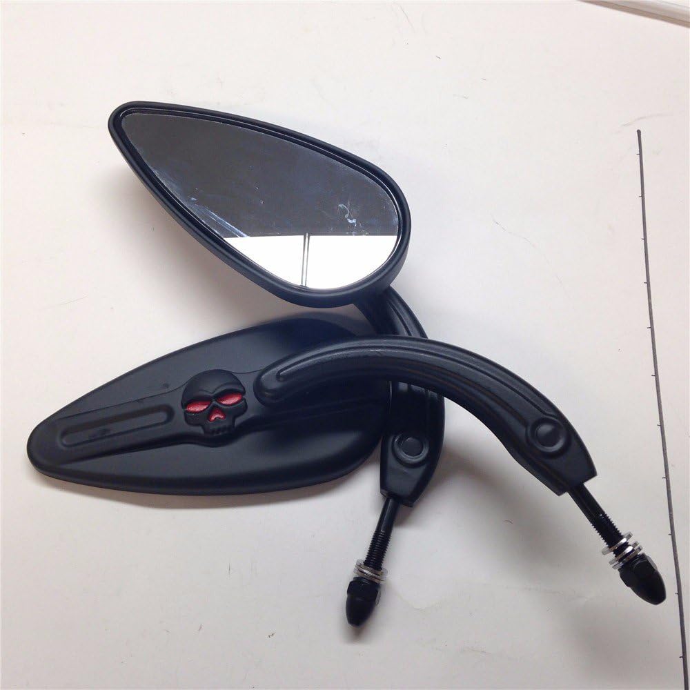 Black Teardrop Skull Zombie Mirrors for Motorcycles A7