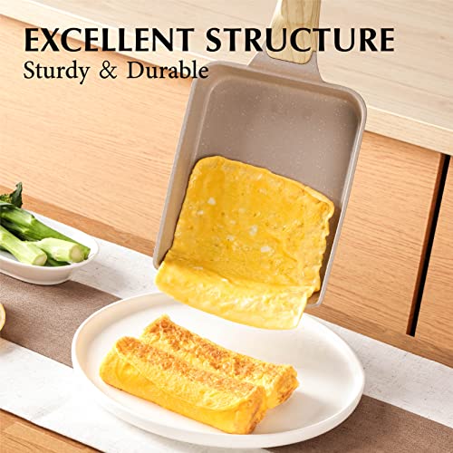 Nonstick Tamagoyaki Egg Pan with Spatula 7x6 A9