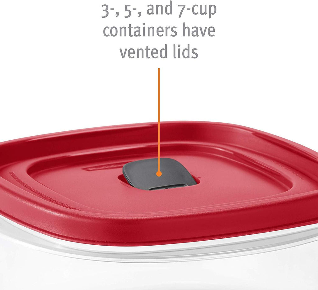 Food Storage Container 5-Cup Pack of 3 Red a7