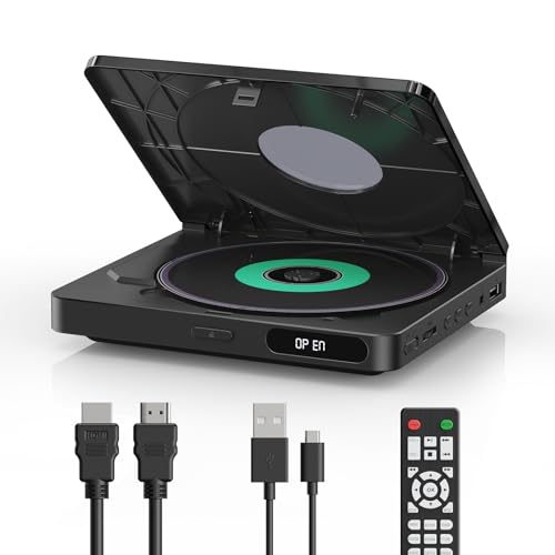 YOTON DVD Player HDMI, Mini DVD Player for Smart TV, All Region USB DVD Player with Remote, CD Player for Home Entertainment, Not Support Blu-ray