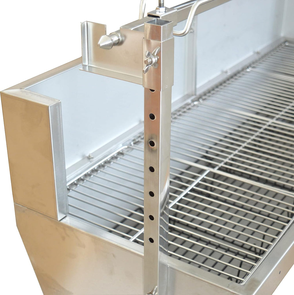 Rotisserie Grill Roaster 46 Inch Stainless Steel Charcoal Spit A7