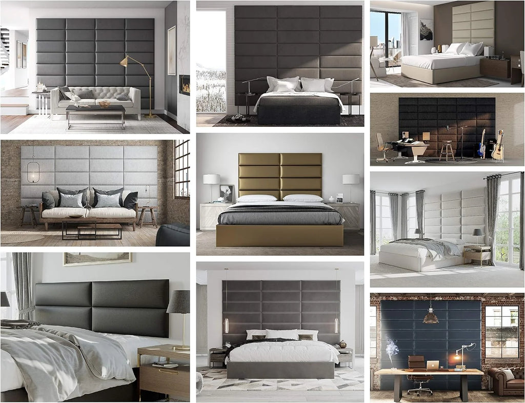 Micro Suede Upholstered Headboard Panels Queen Full Set of 4 k7
