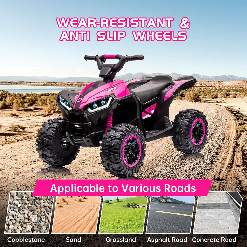Kids Electric Ride-On ATV 12V Pink A7