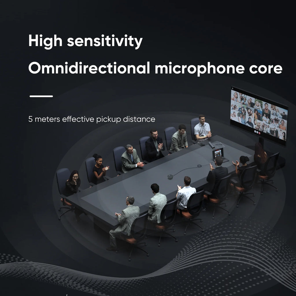 Desktop USB Conference Speakerphone BT Microphone 360° Omnidirectional Condenser Plug & Play PC Computer Mic with Speaker Mute Function Compatible with Windows for PC Laptop Video Conferen k7