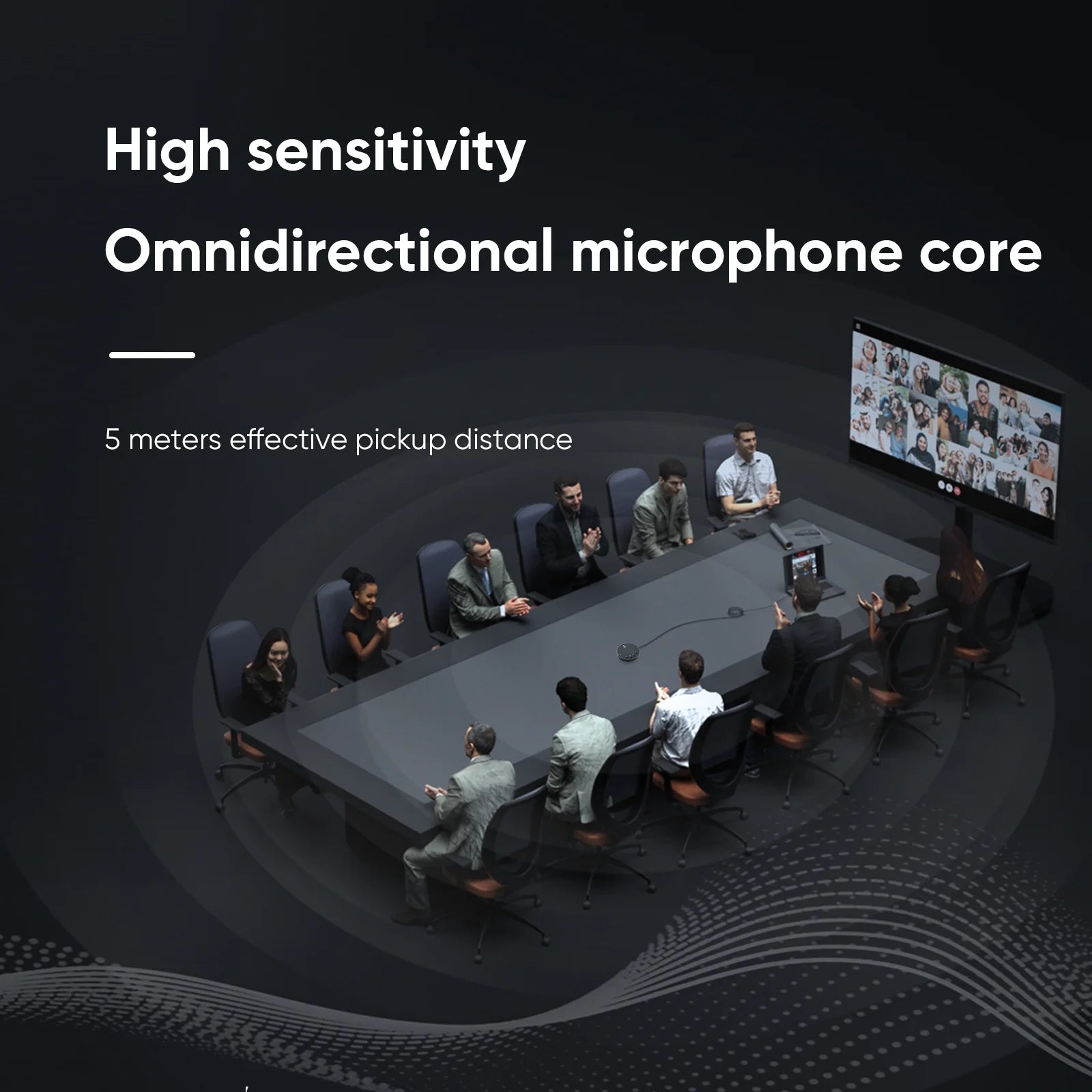Desktop USB Conference Speakerphone BT Microphone 360° Omnidirectional Condenser Plug & Play PC Computer Mic with Speaker Mute Function Compatible with Windows for PC Laptop Video Conferen k7