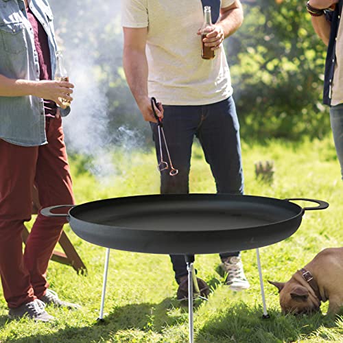 Cast Iron Griddle Pan, Seasoned, Two Loop Handles a7