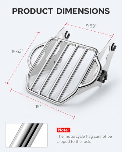 Chrome Detachable Luggage Rack for Harley Touring 2009-2024 k7