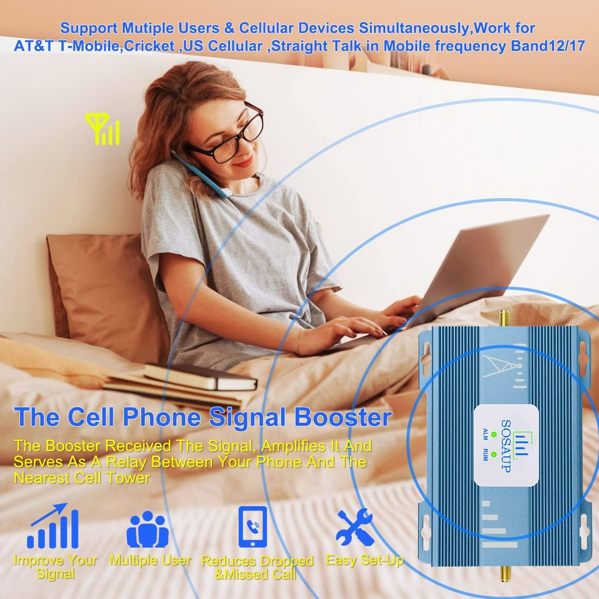 Cell Signal Booster 4G LTE 5G for Home k7