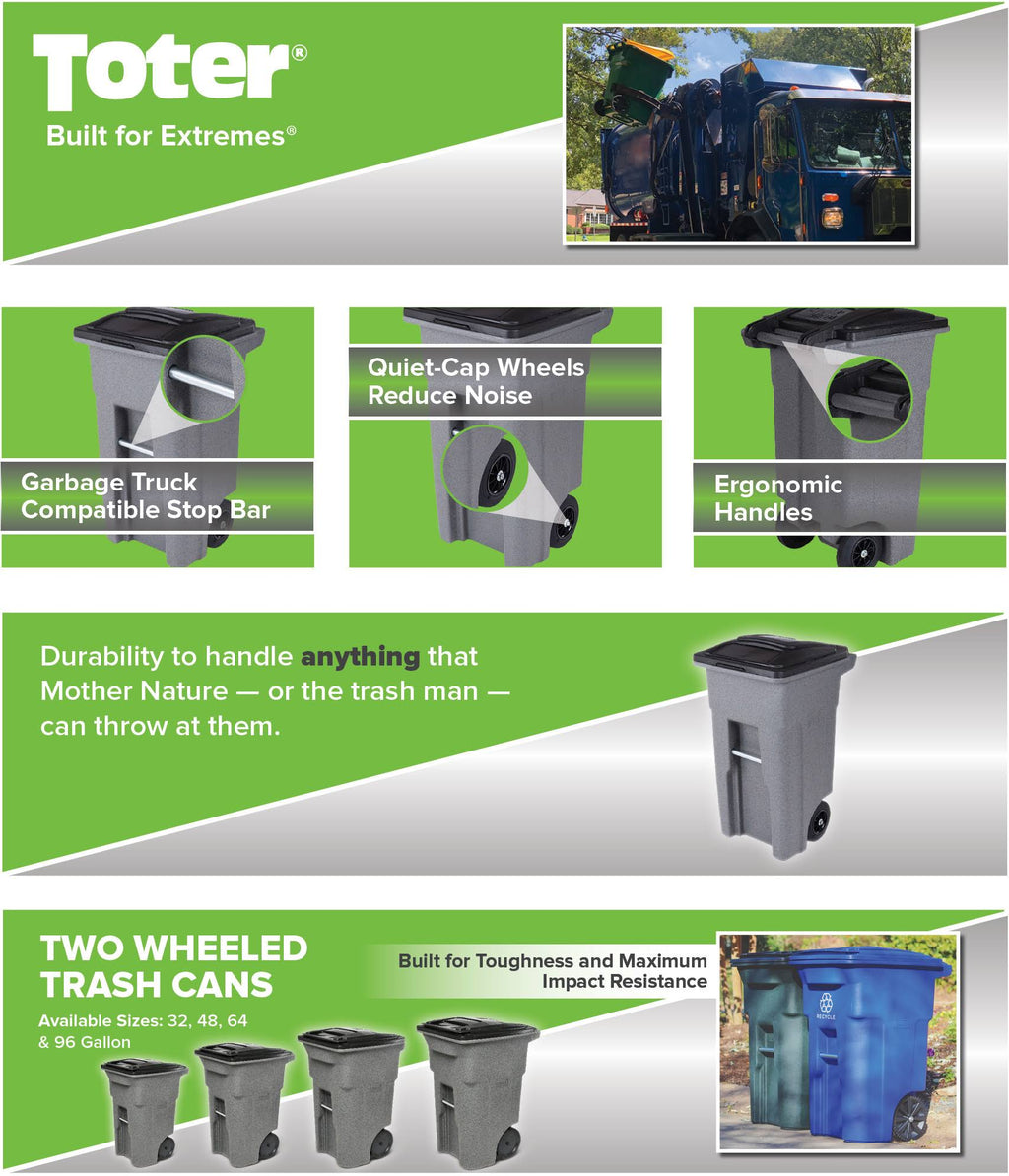 Trash Can with Quiet Wheels and Attached Lid k7