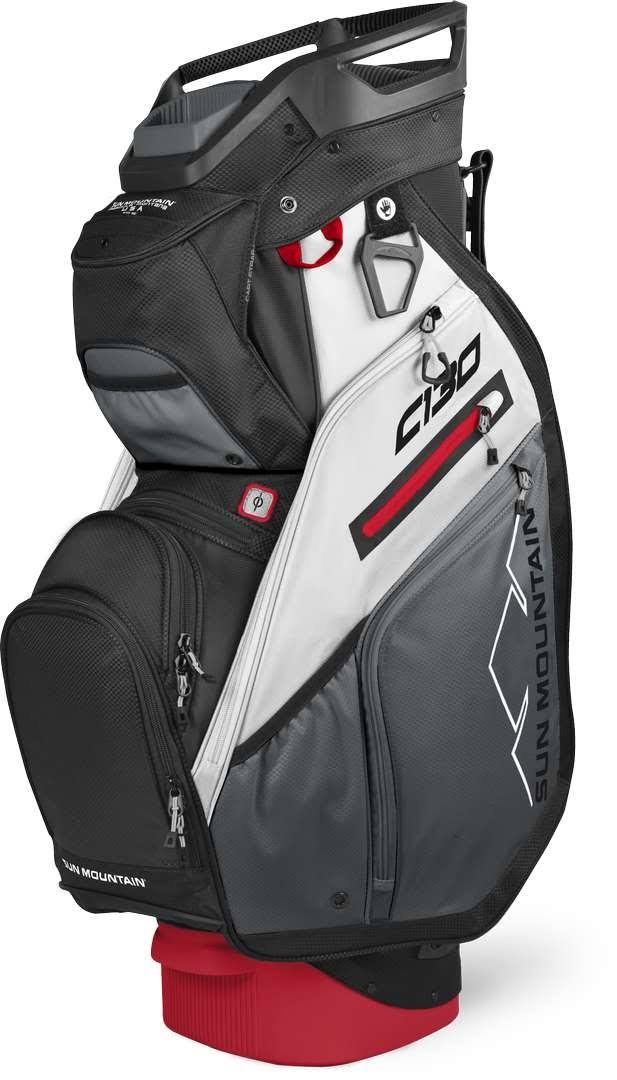 Golf Cart Bag Black Charcoal White Red k7