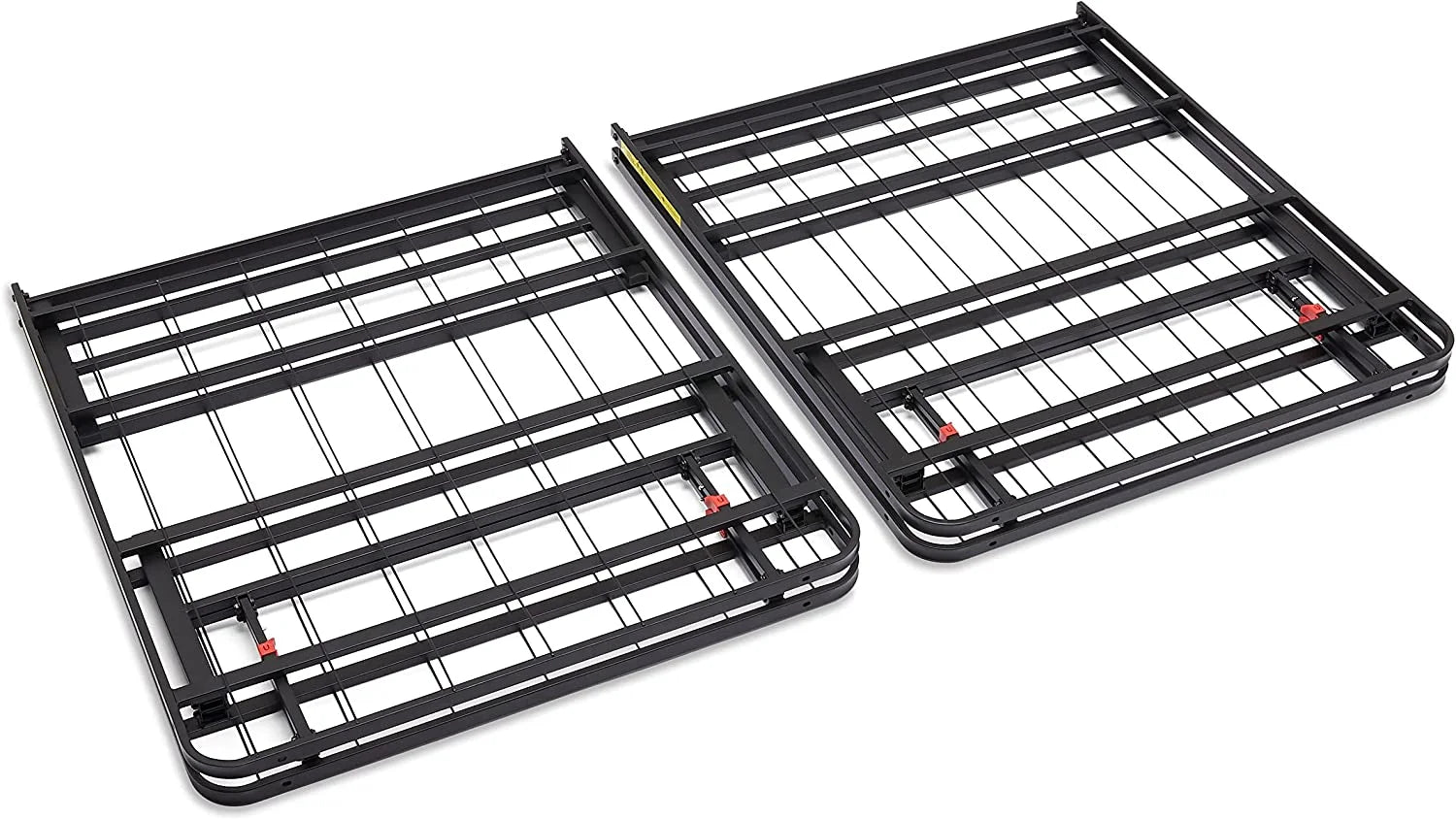 Foldable Metal Platform Bed Frame Queen Black 7k