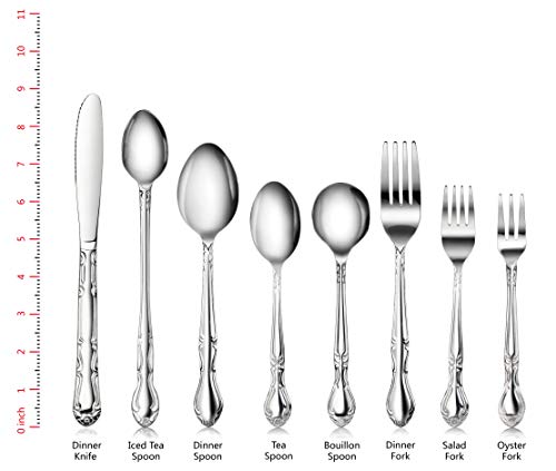 Stainless Steel Flatware Set 60-Piece Shell Pattern A7
