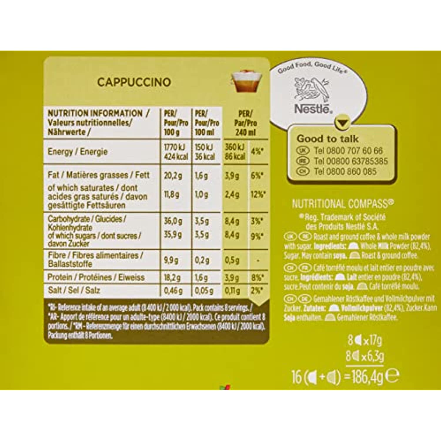 Cappuccino Coffee Capsules 3x16 a7