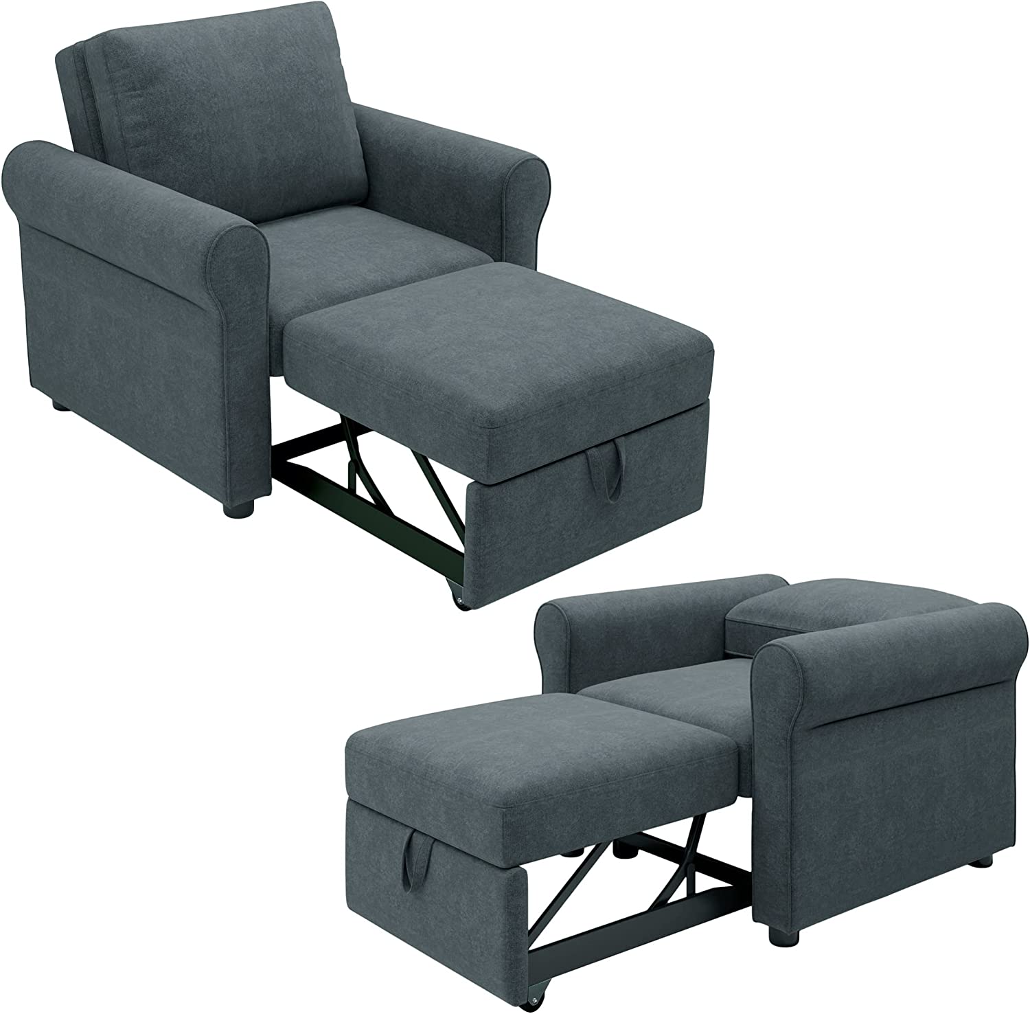 Sleeper Chair Convertible Sofa Bed Dark Blue k7