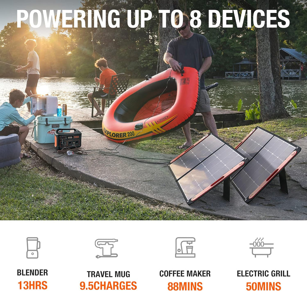 Portable Power Station 1002Wh Solar Generator 3 AC Outlets k7