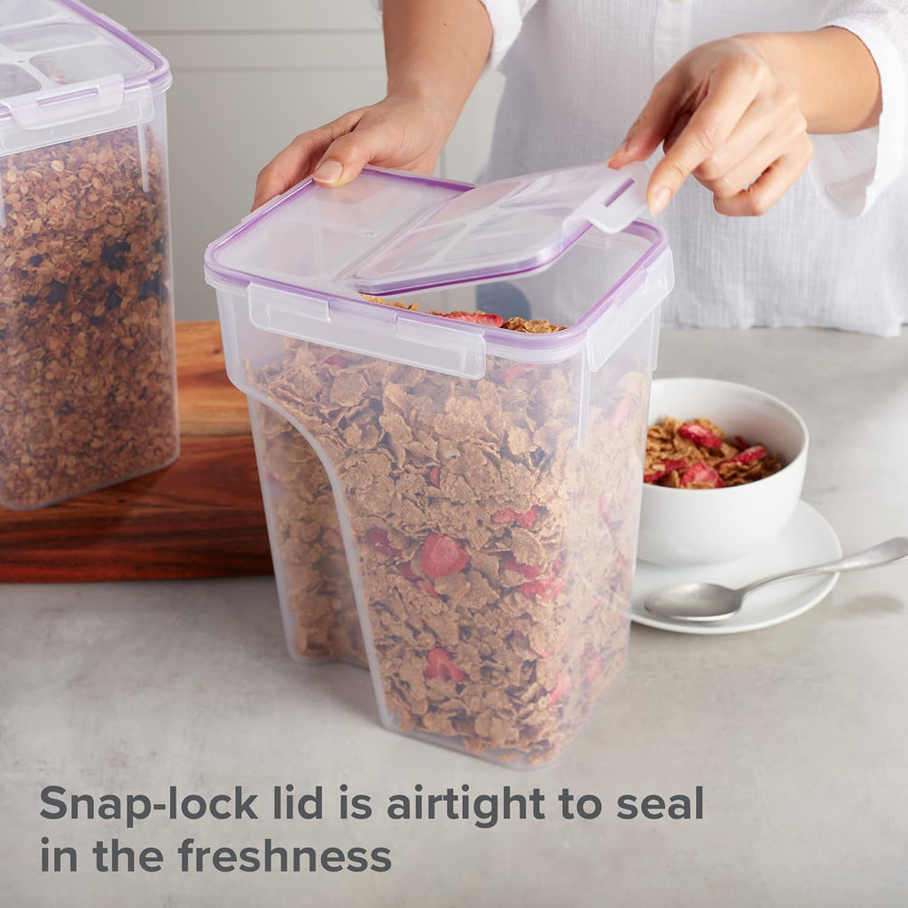 Airtight Cereal Dispenser 2-Pack with Flip-Top Lid BPA Free k7