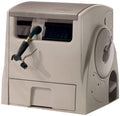 Suncast 100& Auto Power Rewind Hose Reel, Gray