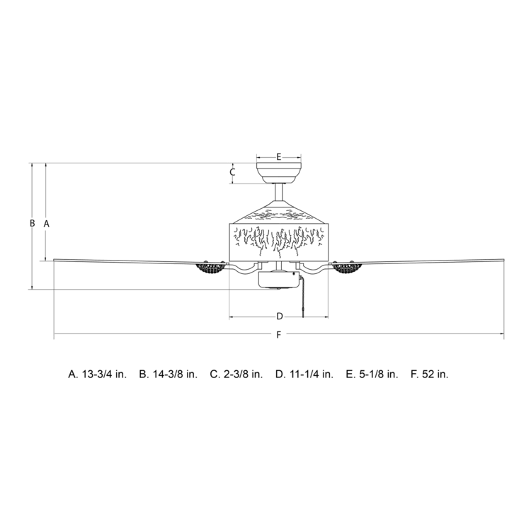 Ceiling Fan 52x22 Reversible Weathered Patina K7m