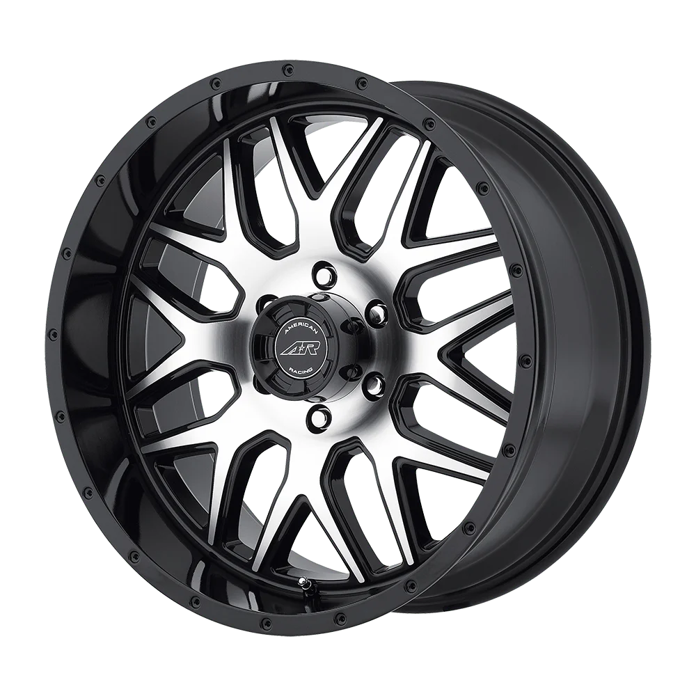 American Racing Cast Aluminum Rim AR910 18X9 8X6.5 G-BLK MACH 18MM, AR91089080318