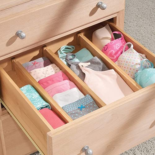 Bamboo Drawer Dividers Set of 4, Adjustable 13"-17" a7