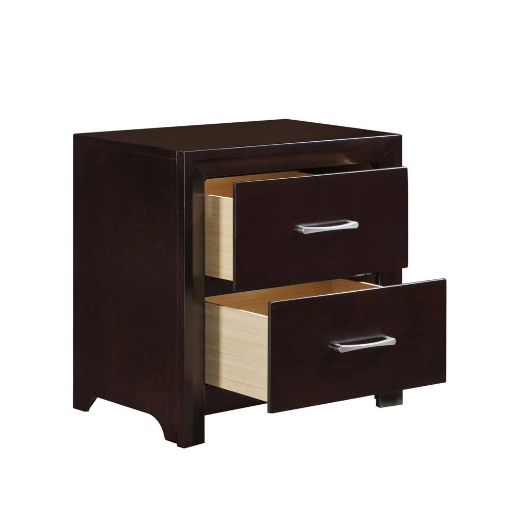Full Bedroom Set 5pc Espresso Finish A7