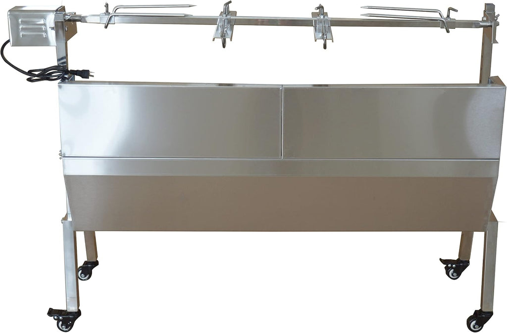 Rotisserie Grill Roaster 46 Inch Stainless Steel Charcoal Spit A7