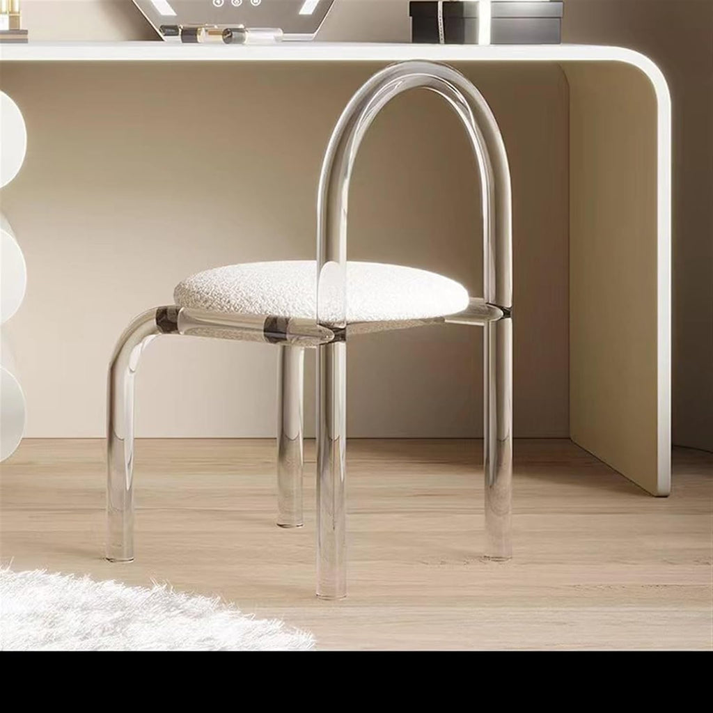 Vanity Desk with 5 Drawers and Mirror White A7