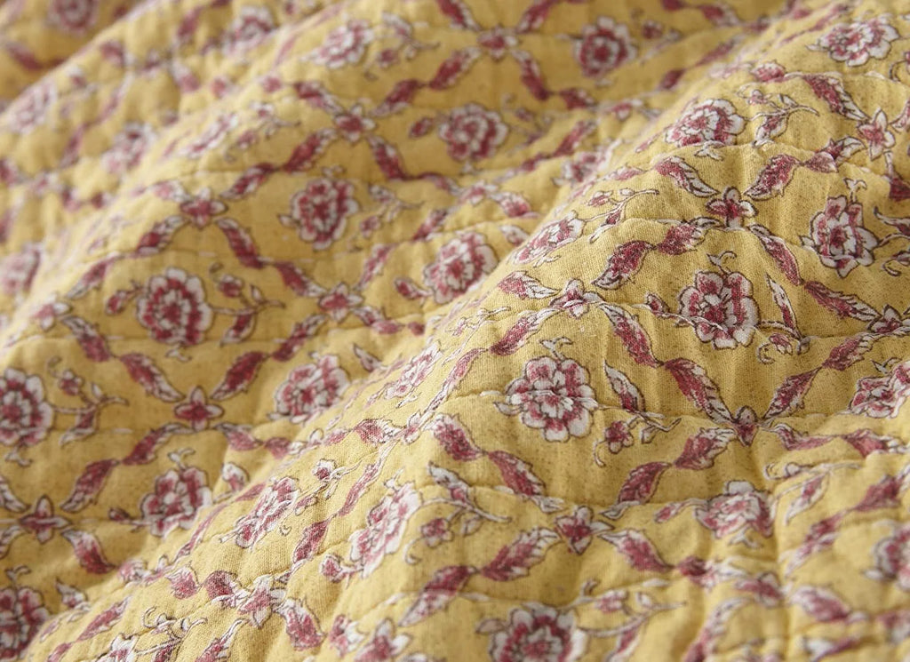 Floral Patchwork Reversible Cotton Daybed Set q7K