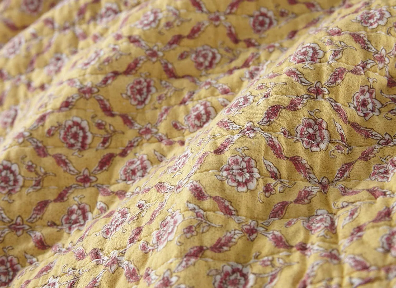 Floral Patchwork Reversible Cotton Daybed Set q7K