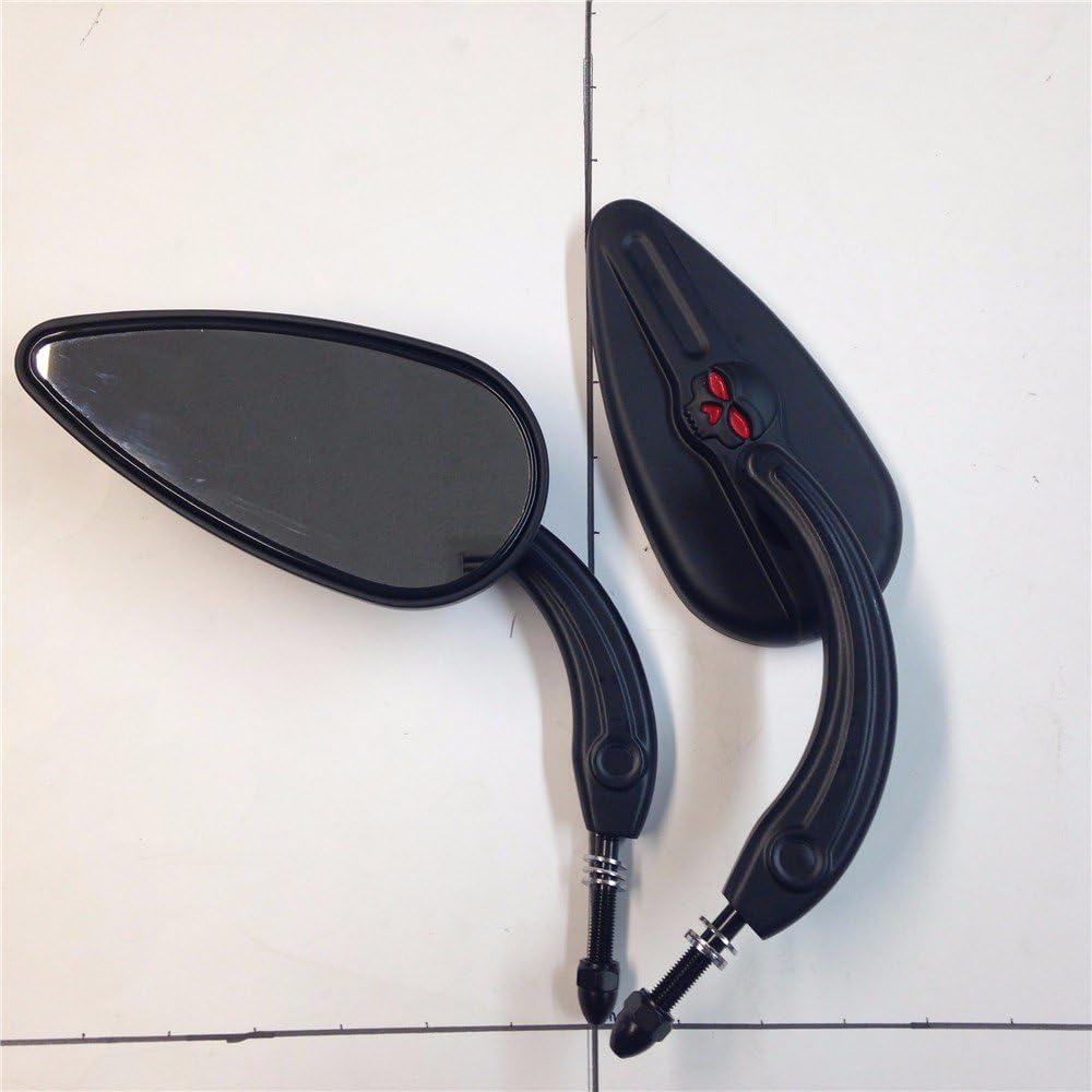 Black Teardrop Skull Zombie Mirrors for Motorcycles A7