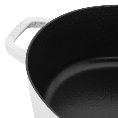 Cast Iron Shallow Oval Dutch Oven 6.25qt White k7