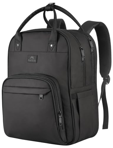 MATEIN Nurse Backpack, Waterproof Padded Medical Nursing Laptop Backpacks for Women, Home Health Clinical Tote Bag with Removable Organizer for College Work Travel, Nurses Gifts