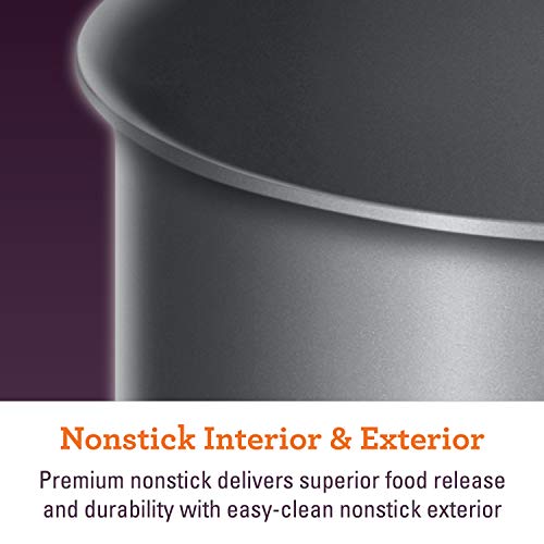 Hard Anodized Nonstick Saucepan with Lid, 4 Quart Gray k7