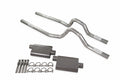 Dual Exhaust Kit 3" 2 Chamber Mufflers Rear Exit Fits 73 to 80 GM C/K 20 3/4 Ton