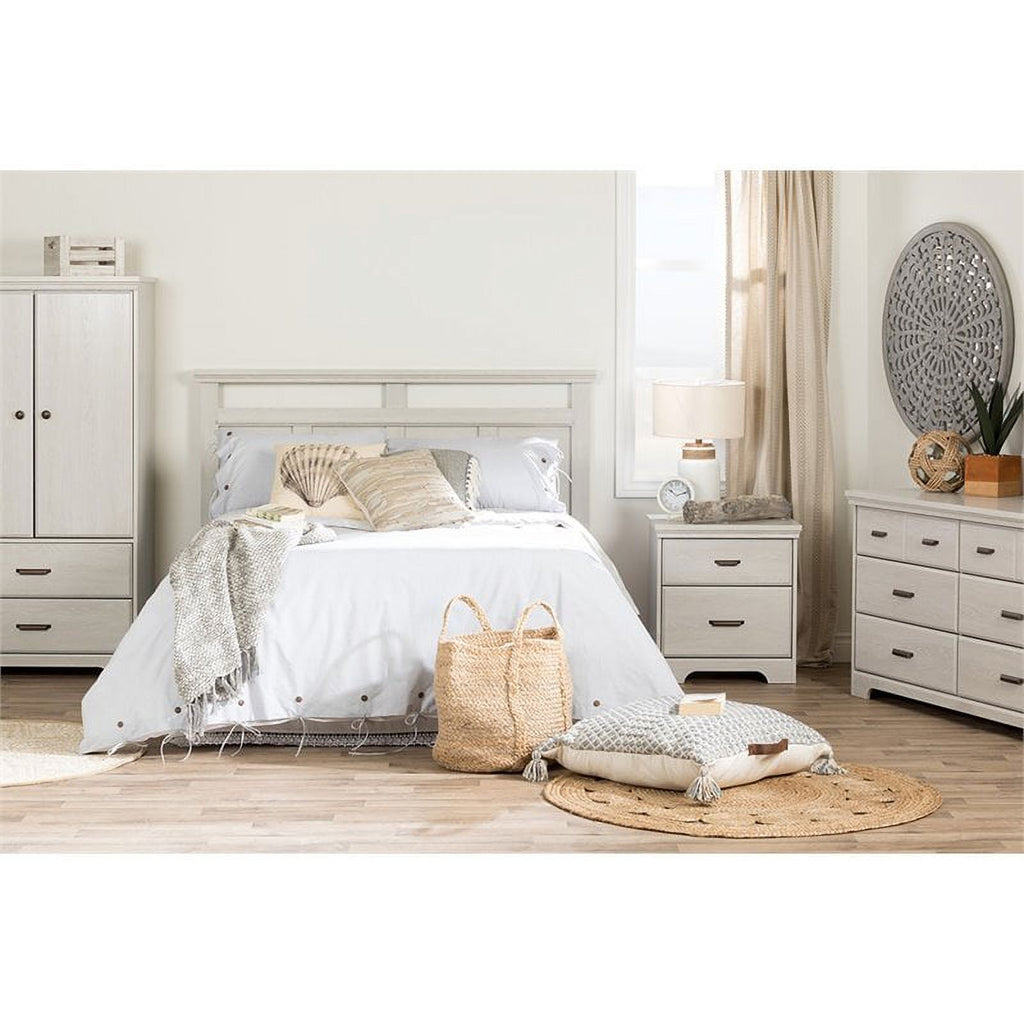 Wood Armoire with 2 Drawers and Door a7
