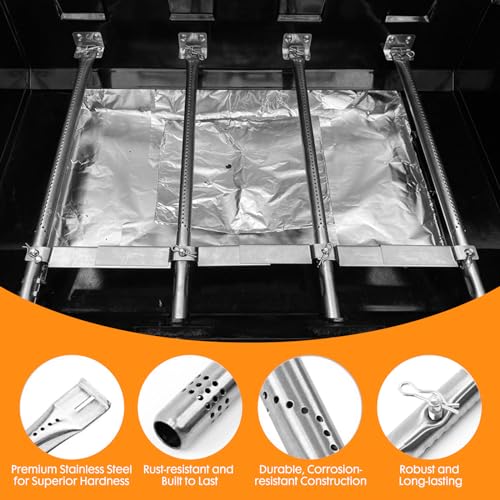 Grill replacement burner and heat plate set 7k