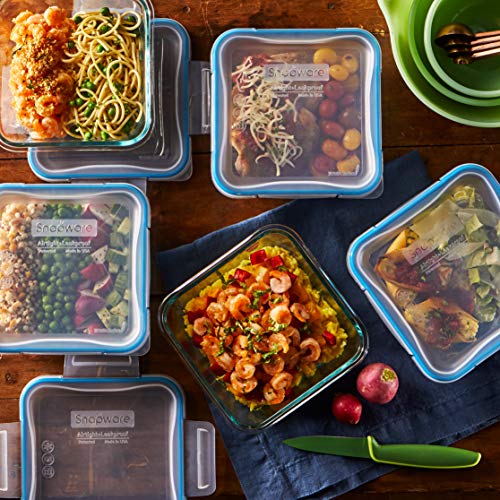 Glass Food Storage Container Set 24-Pc BPA-Free Lids A7k