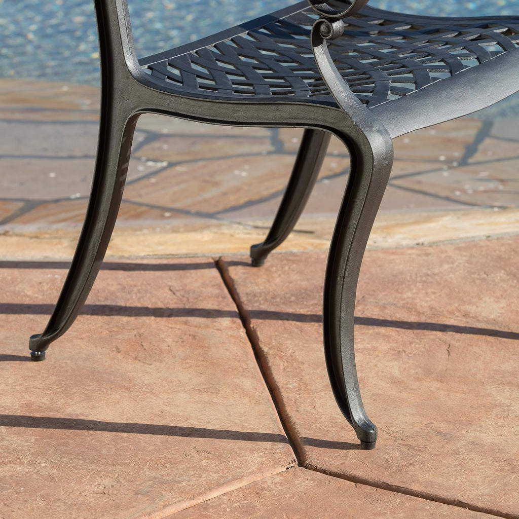 Outdoor Dining Set 5-Pcs Black Sand a7