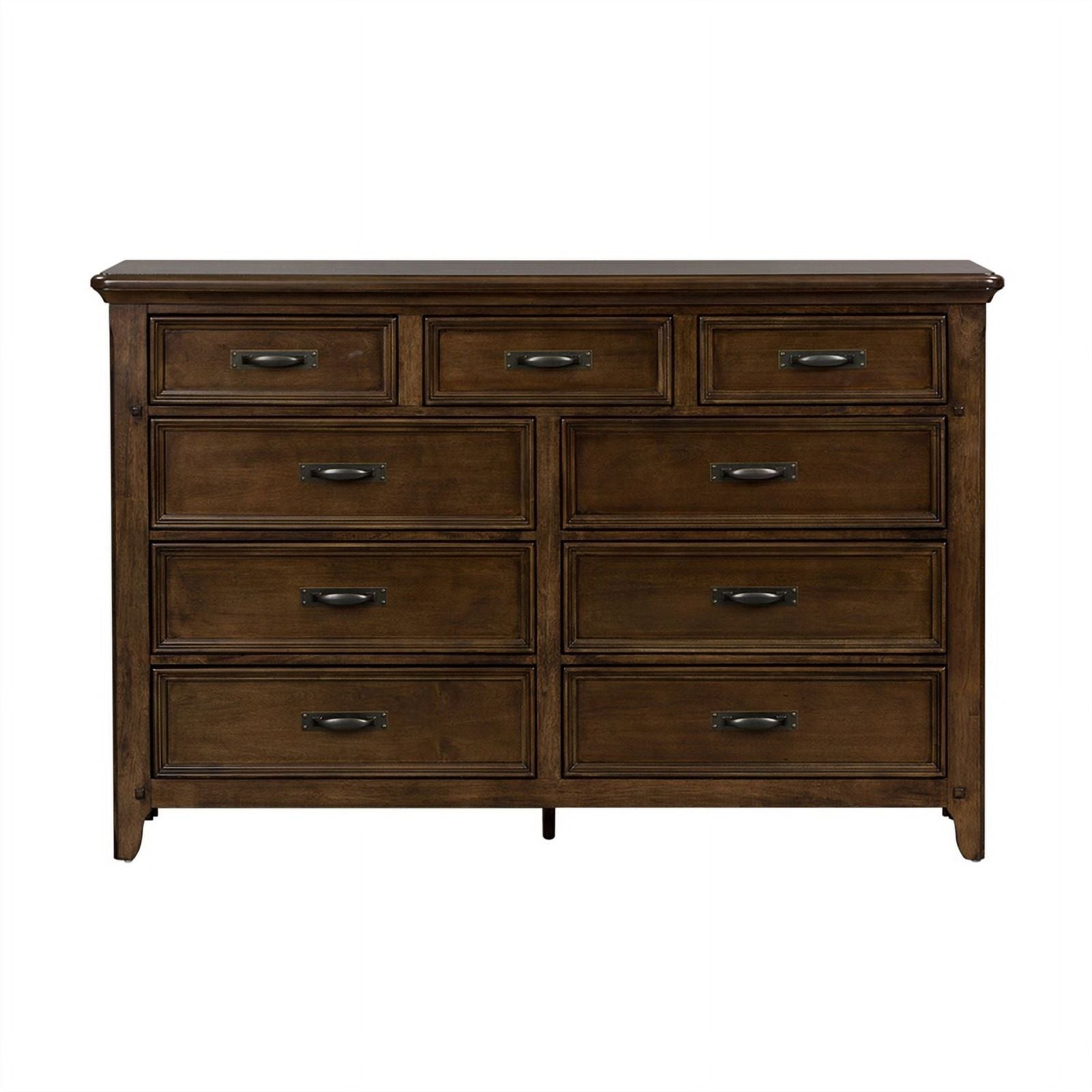 Queen Panel Bedroom Set with 9 Drawer Dresser a7
