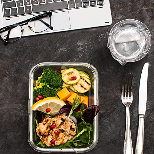 Glass Meal Prep Containers 10 Pack Airtight Bento Boxes K7m