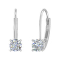 1/2 Carat Diamond Leverback Drop Earrings in 10K Gold - IGI Certified (I1-I2 Clarity)