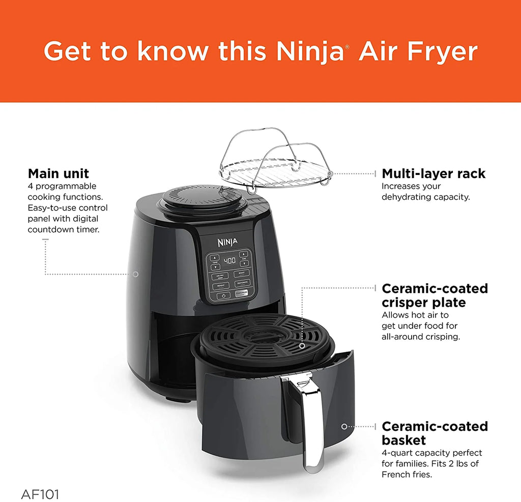 Air Fryer 4 Qt Black Gray k7