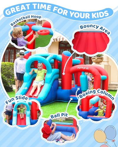 Inflatable Bounce House with Slide for Kids 7k